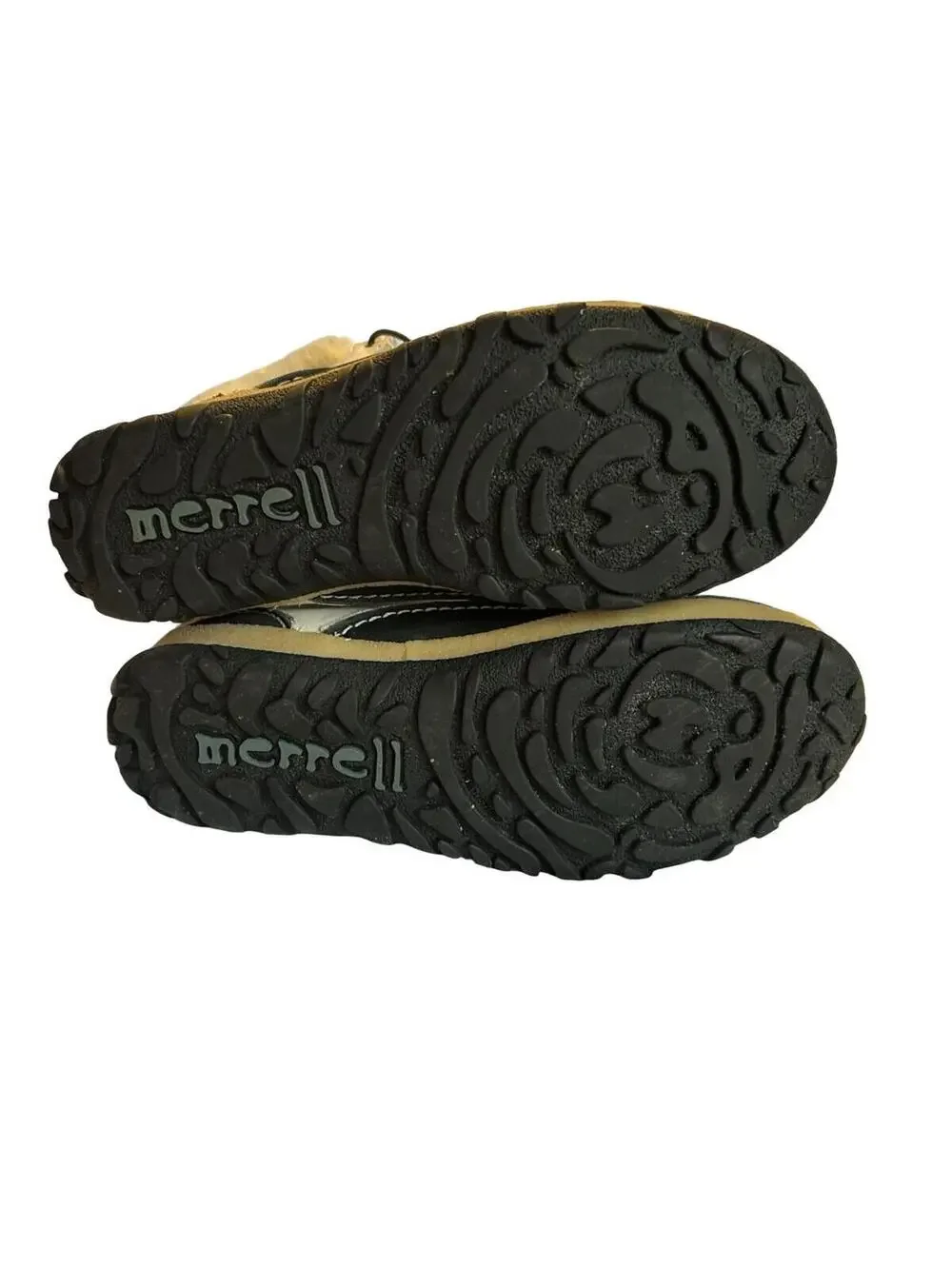 Merrell Womens Winter Boots Size 10.5 Waterproof Faux Fur Cuff Lace Up‎ Cream